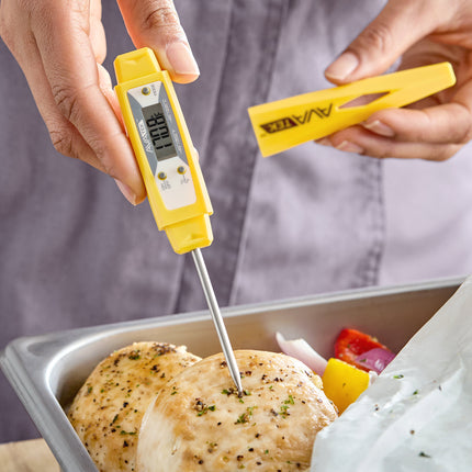 Nhiệt kế điện tử đầu dò bỏ túi chống nước HACCP AvaTek 7 cm màu vàng