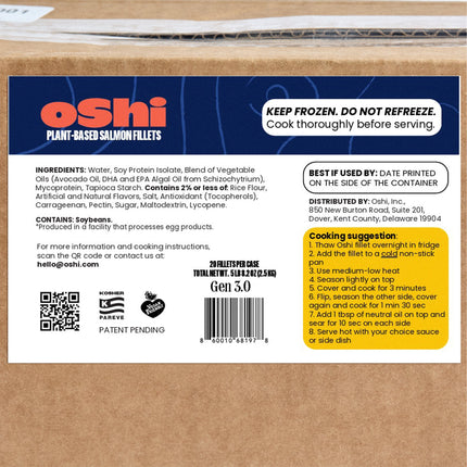 Phi lê cá hồi chay Oshi 125 g - Thùng 20 gói