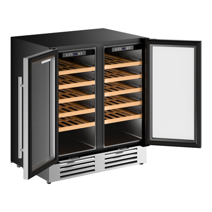 Tủ bảo quản rượu vang cửa kính AvaValley WBRC-32-DZ 2 khoang, 2 vùng nhiệt độ