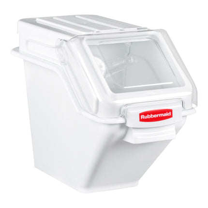 Thùng đựng nguyên liệu để kệ Rubbermaid® FG9G5700WHT ProSave 24 lít / 100 cup màu trắng nắp trượt kèm muỗng
