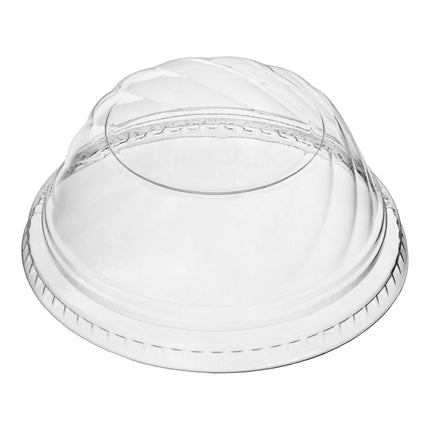 Nắp vòm thấp nhựa PLA trong suốt phân hủy EcoChoice cho ly 148-355 ml, không lỗ - Gói 50 cái