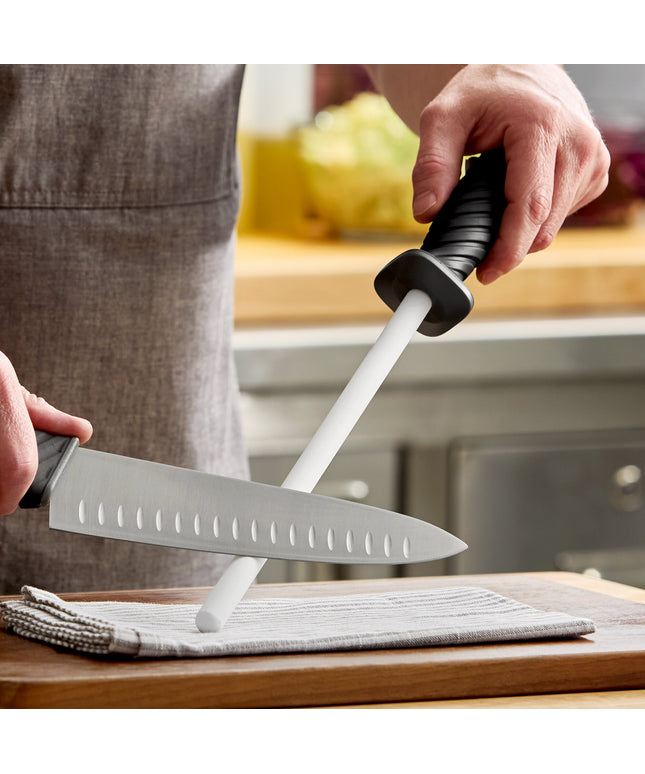 Thanh mài dao tròn bằng gốm Schraf 25,4 cm cán TPRgrip