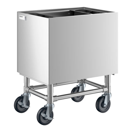 Thùng đá di động thép không gỉ Regency 61 x 46 cm kèm giá giữ chai - 45 kg