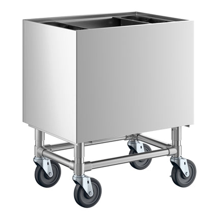 Thùng đá di động thép không gỉ Regency 61 x 46 cm kèm giá giữ chai - 45 kg