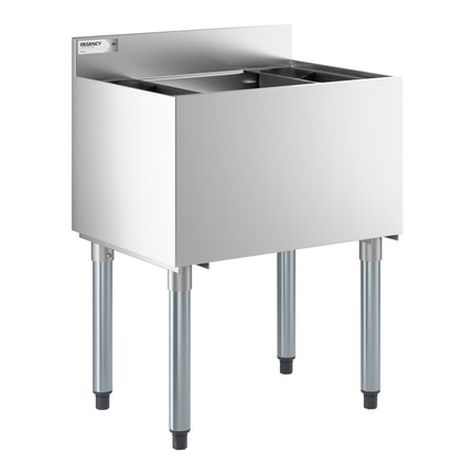 Thùng đá gầm quầy inox Regency 46 x 61 cm có giá để chai - 35 kg