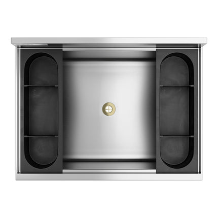 Thùng đá gầm quầy inox Regency 46 x 61 cm có giá để chai - 35 kg