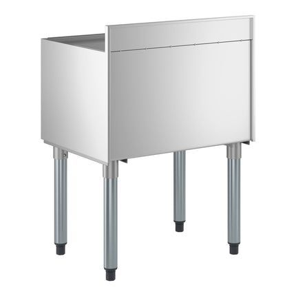 Khay đá inox dưới quầy bar Regency 46 x 61 cm có giá đựng chai và nắp trượt - 35 kg