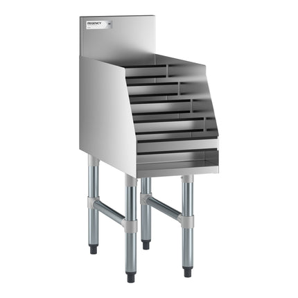 Giá trưng bày rượu inox Regency 30 cm năm tầng - Sâu 66 cm