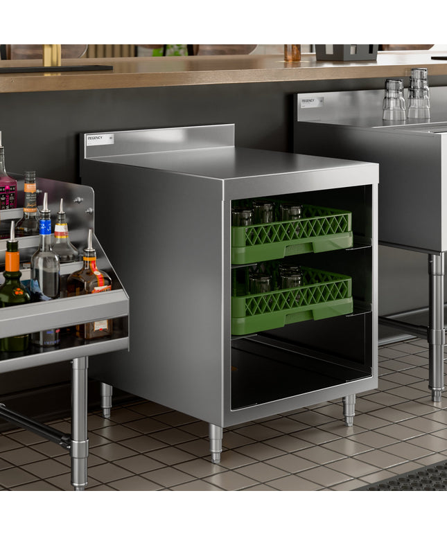 Tủ lưu trữ giá cốc mặt phẳng inox Regency 58 x 61 cm