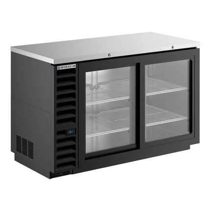 Tủ mát quầy bar cửa kính trượt Beverage-Air BB58HC-1-GS-B 150 cm màu đen, cao ngang quầy