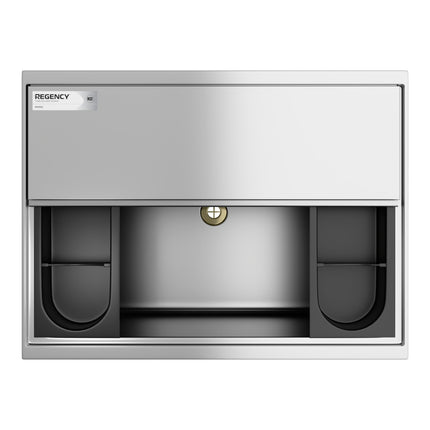 Thùng đá di động inox Regency 61 x 46 cm có giá để chai và nắp trượt - 45 kg