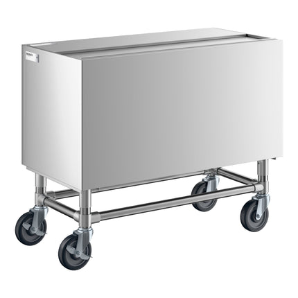 Thùng đá di động thép không gỉ Regency 91 x 46 cm, giá đựng chai và nắp trượt - 70 kg