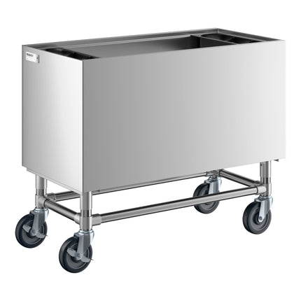 Thùng đá di động thép không gỉ Regency 91 x 46 cm có giá để chai - 70 kg