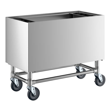 Thùng đá di động thép không gỉ Regency 91 x 46 cm có giá để chai - 70 kg