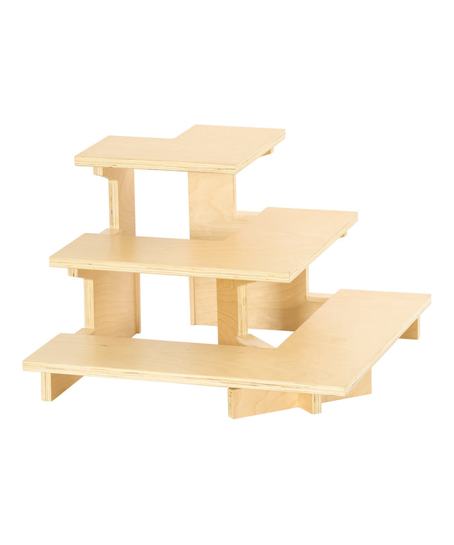 Kệ trưng bày gỗ bạch dương 3 tầng góc Cal-Mil Logan 58 x 58 x 39 cm 25229-93