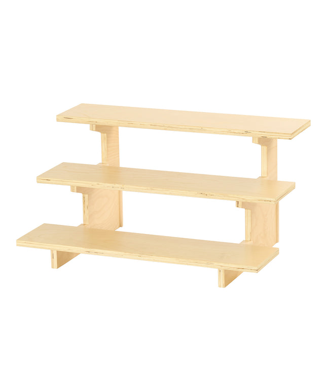 Kệ trưng bày 3 tầng bằng gỗ bạch dương tự nhiên Cal-Mil Logan 25230-93 74 x 47 x 39 cm, mảnh thẳng