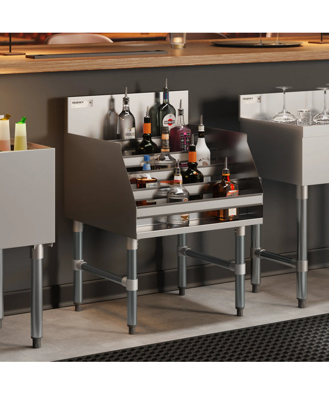 Giá trưng bày rượu 5 tầng inox Regency 61 cm - sâu 58 cm