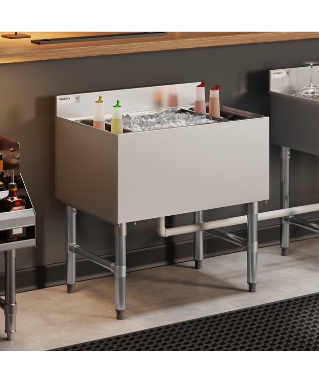 Khay đá quầy bar Regency tấm lạnh 10 mạch giá để chai 53 x 76 cm 29 kg
