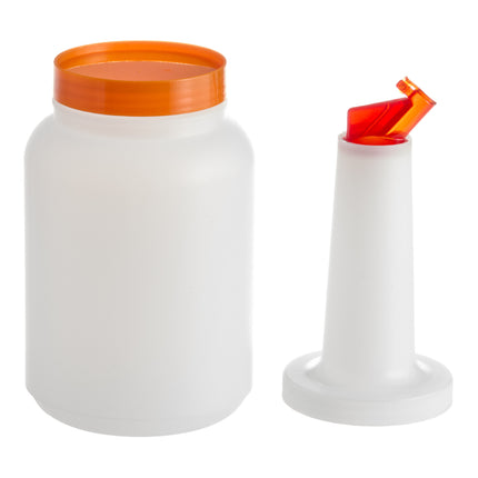 Bình chứa và rót Choice 1,9 lít Pour chai Orange Flip Top và nắp
