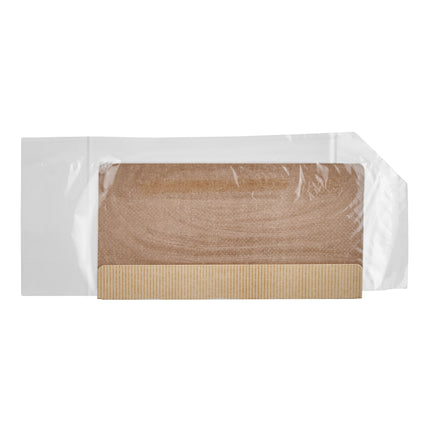 Hộp đựng bánh mì dài nóng mang đi ProAmpac HandRap giấy có màng đục lỗ - Thùng 500 cái