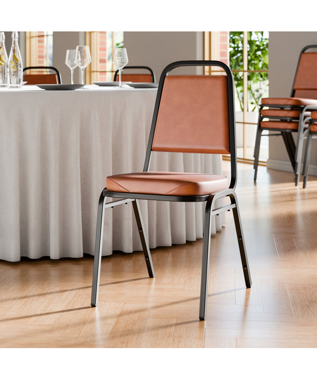 Ghế tiệc Lancaster bàn & Seating nâu Stackable ghế 5,1 cm Padded Seat