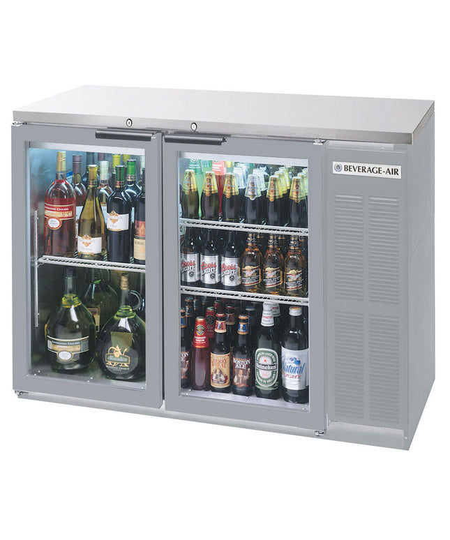 Tủ mát quầy bar cửa kính chiều cao quầy thép không gỉ Beverage-Air BB48HC-1-G-S-27 122 cm