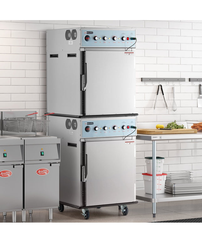 Lò nấu và giữ nóng Cooking Performance Group SlowPro CHSP2SM xếp chồng có chức năng hun khói - 208/240V, 2250/3000W