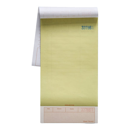 Phiếu order khách 3 liên không carbon nâu và trắng Choice có dòng đồ uống và cuống biên lai - Thùng 2.000 cuốn