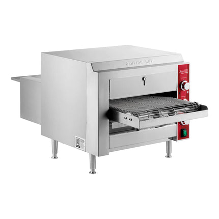 Lò nướng băng chuyền để bàn Avantco Equipment 177CNVROV14B không khói bức xạ chạy điện băng tải rộng 36 cm - 208V, 3.300