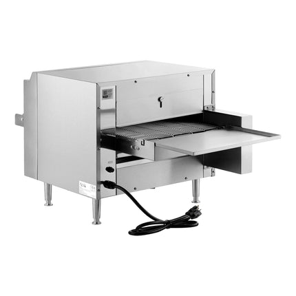 Lò nướng băng chuyền để bàn Avantco Equipment 177CNVROV14B không khói bức xạ chạy điện băng tải rộng 36 cm - 208V, 3.300