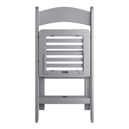 Ghế xếp Lancaster Table & Seating nhựa xám mặt ngồi thanh nan