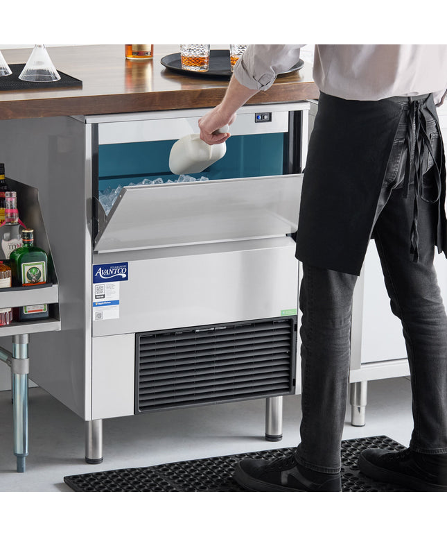 Máy làm đá viên đầy giải nhiệt gió gầm quầy Avantco Ice Diamond EUC-F-230-A kèm thùng chứa 35 kg - 101 kg, 115V