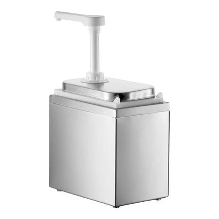 Bình phân phối gia vị ServSense thép không gỉ 1 ngăn 1,9 lít, 1 vòi bơm nhựa định lượng 30 ml