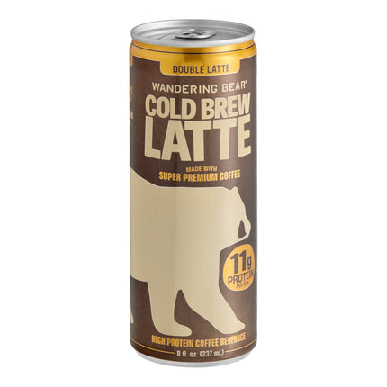 Cà phê cold brew giàu đạm Wandering Bear Double Latte 237 ml - Thùng 12 chai