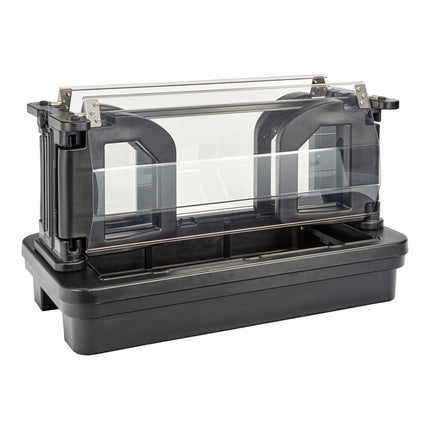 Quầy salad để bàn Cambro Versa 1,2 m màu đen kèm kính chắn 4TTFSBSG110