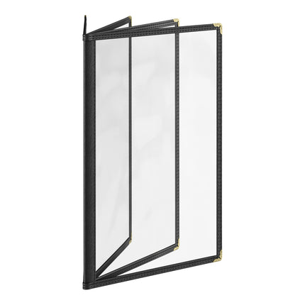 Bìa menu 8 mặt 4 túi Choice đen 21,6 x 35,6 cm
