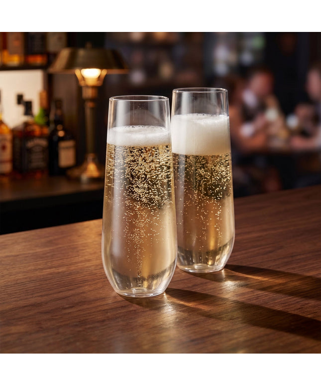 Ly nhựa uống champagne Tossware POP có thể tùy chỉnh 266 ml - Thùng 48 cái