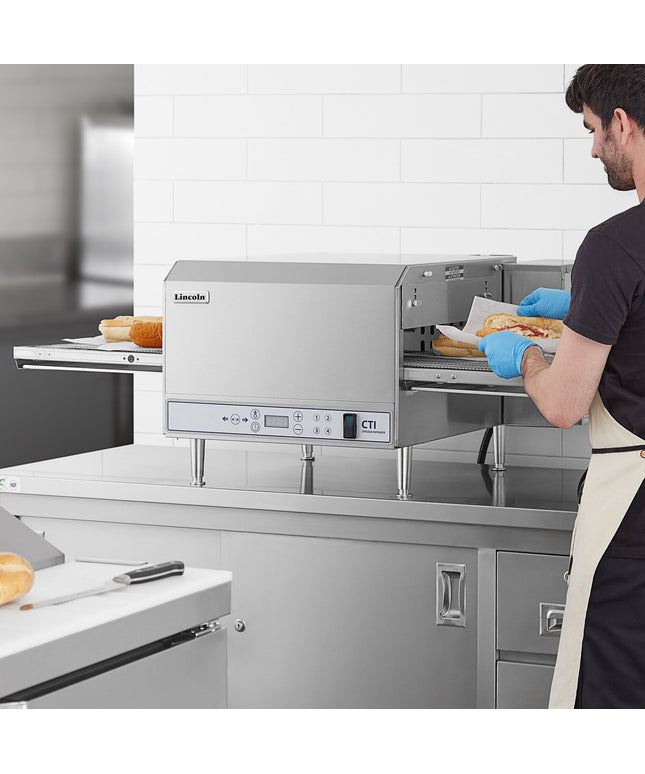 Lò băng chuyền điện không khói Lincoln V2500/1346 để bàn 127 cm điều khiển kỹ thuật số - 208-240V, 6 kW