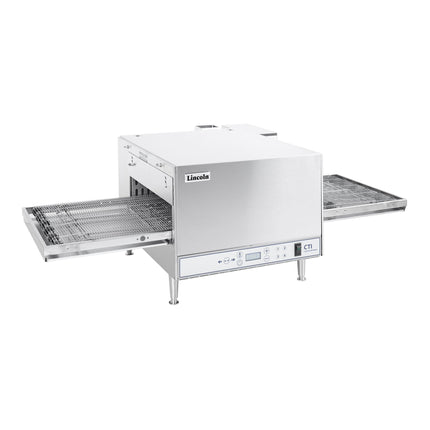Lò băng chuyền Lincoln V2500-4/1346 127 cm Ventless Quiet kỹ thuật số để bàn Impinger điện Conveyor Oven với Push-nút Co