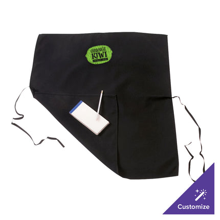 Tạp dề nửa thân 4 mặt polyester có thể tùy chỉnh Chef Revival đen