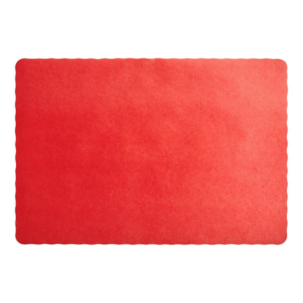 Tấm lót bàn ăn giấy màu đỏ mép sò Choice 25 x 36 cm - Thùng 1.000 cái