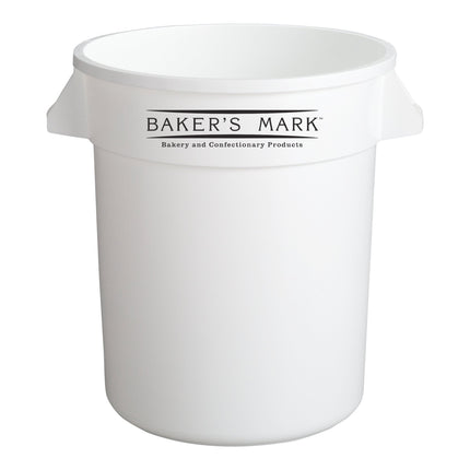 Thùng đựng nguyên liệu tròn Baker's Mark 76 lít / 320 cup màu trắng