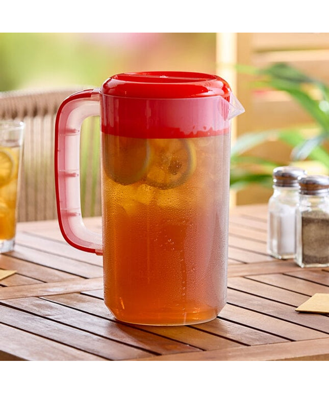 Bình đựng đồ uống nhựa PP Choice 2,4 lít nắp và tay cầm đỏ - Thùng 12 cái