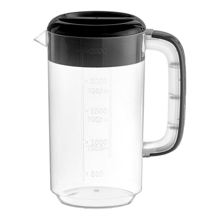 Bình rót đồ uống nhựa PP có nắp và tay cầm đen Choice 2,4 lít - Thùng 12 cái