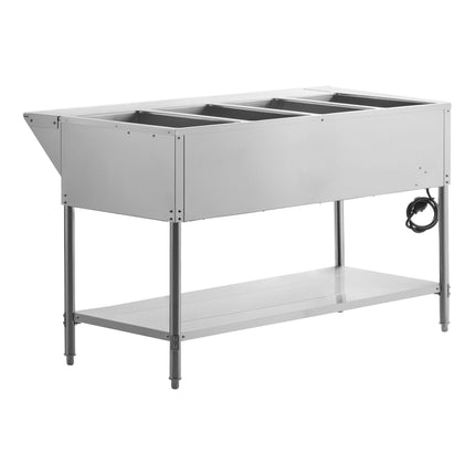 Bàn hâm nóng điện 4 hộc mở có kệ dưới Avantco STE-4SA - 120V, 2000W