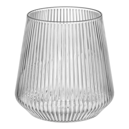 Ly rượu vang nhựa không chân có gân Visions 296 ml nghiêng trong suốt - Thùng 64 cái
