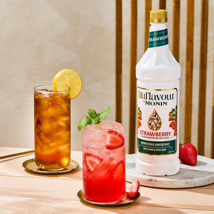 Cốt hương dâu tây không đường TruFlavour by Monin 1 lít - Thùng 4 chai
