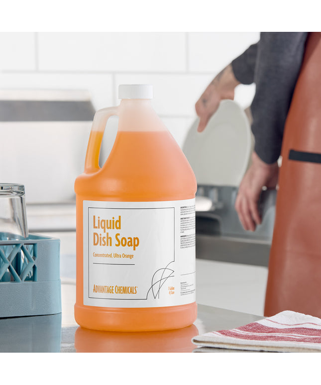 Nước rửa chén đậm đặc hương cam Advantage Chemicals 3,8 lít - Thùng 4 chai