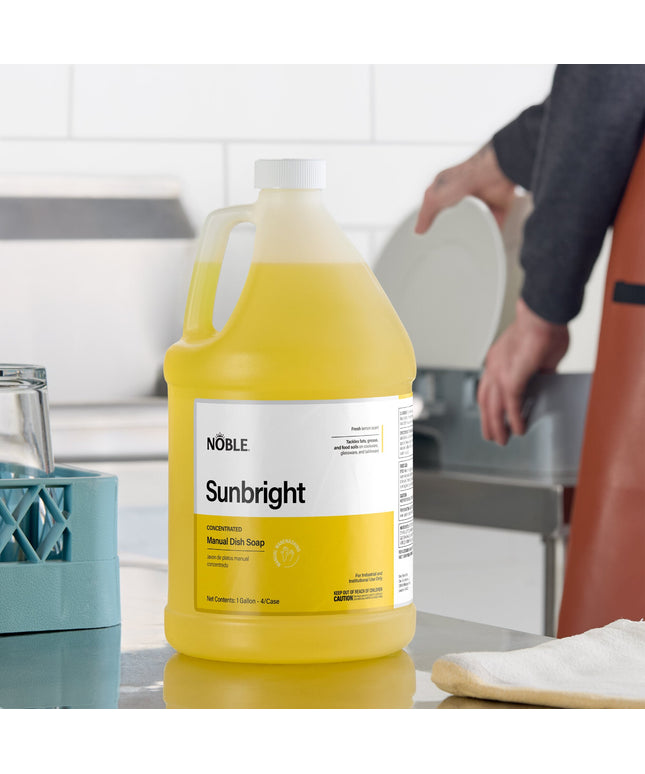 Nước rửa ly Noble Sunbright 3,8 lít / 3,8 lít Lemon đậm đặc nước rửa chén - Thùng 4 cái