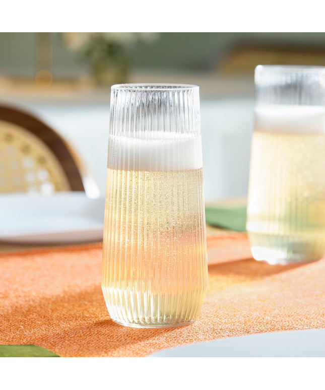 Ly champagne nhựa không chân gân nổi Visions 266 ml - Thùng 64 cái